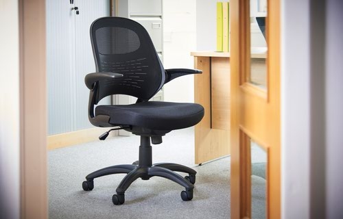 Orion mesh back operators chair - black