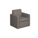 Oslo square back reception 1 seater sofa 800mm wide - forecast grey