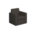 Oslo square back reception 1 seater sofa 800mm wide - present grey