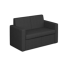 Oslo square back reception 2 seater sofa 1340mm wide - elapse grey
