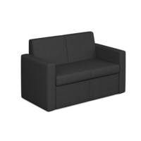 Oslo square back reception 2 seater sofa 1340mm wide - elapse grey