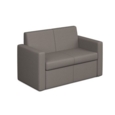 Oslo square back reception 2 seater sofa 1340mm wide - forecast grey