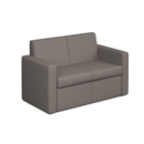 Oslo square back reception 2 seater sofa 1340mm wide - forecast grey