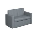 Oslo square back reception 2 seater sofa 1340mm wide - late grey