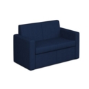 Oslo square back reception 2 seater sofa 1340mm wide - maturity blue