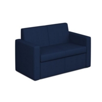 Oslo square back reception 2 seater sofa 1340mm wide - maturity blue