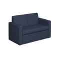 Oslo square back reception 2 seater sofa 1340mm wide - range blue