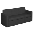 Oslo square back reception 3 seater sofa 1880mm wide - elapse grey