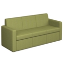 Oslo square back reception 3 seater sofa 1880mm wide - endurance green