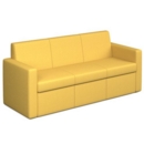 Oslo square back reception 3 seater sofa 1880mm wide - lifetime yellow