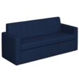 Oslo square back reception 3 seater sofa 1880mm wide - maturity blue