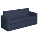 Oslo square back reception 3 seater sofa 1880mm wide - range blue
