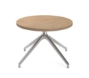 Otis coffee table 600mm diameter with oak top and pyramid base - kendal oak