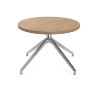 Otis coffee table 600mm diameter with oak top and pyramid base - kendal oak