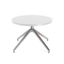 Otis coffee table 600mm diameter with white top and pyramid base