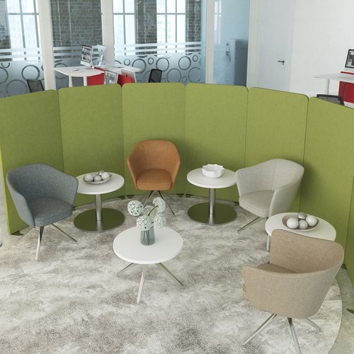 Otis single seater tub chair with 4 star swivel base - elapse grey