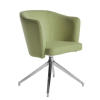 Otis single seater tub chair with 4 star swivel base - endurance green