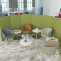 Otis single seater tub chair with 4 star swivel base - endurance green