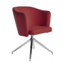 Otis single seater tub chair with 4 star swivel base - extent red