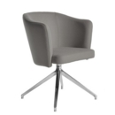 Otis single seater tub chair with 4 star swivel base - forecast grey