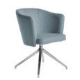Otis single seater tub chair with 4 star swivel base - late grey