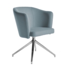 Otis single seater tub chair with 4 star swivel base - late grey