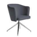 Otis single seater tub chair with 4 star swivel base - present grey