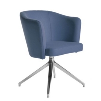 Otis single seater tub chair with 4 star swivel base - range blue