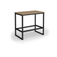 Otto Poseur benching solution dining table 1200mm wide - black frame and kendal oak top