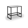 Otto Poseur benching solution dining table 1200mm wide - black frame and white top