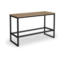 Otto Poseur benching solution dining table 1800mm wide - black frame and kendal oak top