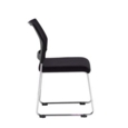Quavo black mesh back multi-purpose chair with black fabric seat and chrome wire frame (pack of 4)