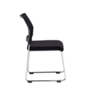 Quavo black mesh back multi-purpose chair with black fabric seat and chrome wire frame (pack of 4)
