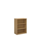 Universal bookcase 1090mm high with 2 shelves - oak
