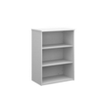 Universal bookcase 1090mm high with 2 shelves - white