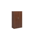 Universal double door cupboard 1440mm high with 3 shelves - walnut