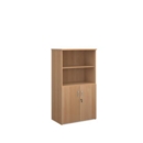Universal combination unit with open top 1440mm high with 3 shelves - beech