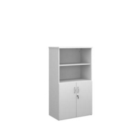 Universal combination unit with open top 1440mm high with 3 shelves - white
