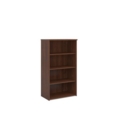 Universal bookcase 1440mm high with 3 shelves - walnut