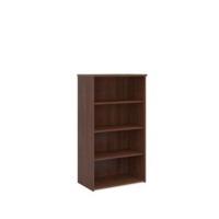 Universal bookcase 1440mm high with 3 shelves - walnut