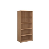 Universal bookcase 1790mm high with 4 shelves - beech