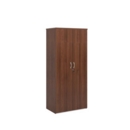 Universal double door cupboard 1790mm high with 4 shelves - walnut