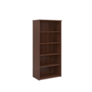 Universal bookcase 1790mm high with 4 shelves - walnut