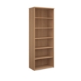 Universal bookcase 2140mm high with 5 shelves - beech