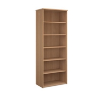 Universal bookcase 2140mm high with 5 shelves - beech