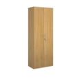 Universal double door cupboard 2140mm high with 5 shelves - oak