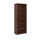 Universal bookcase 2140mm high with 5 shelves - walnut