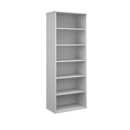 Universal bookcase 2140mm high with 5 shelves - white