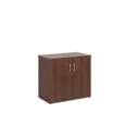 Universal double door cupboard 740mm high with 1 shelf - walnut