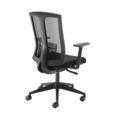 Ronan mesh back operators chair with fixed arms - black